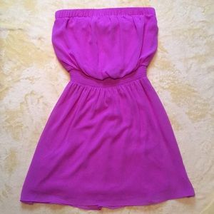 Magenta strapless sundress from Express!